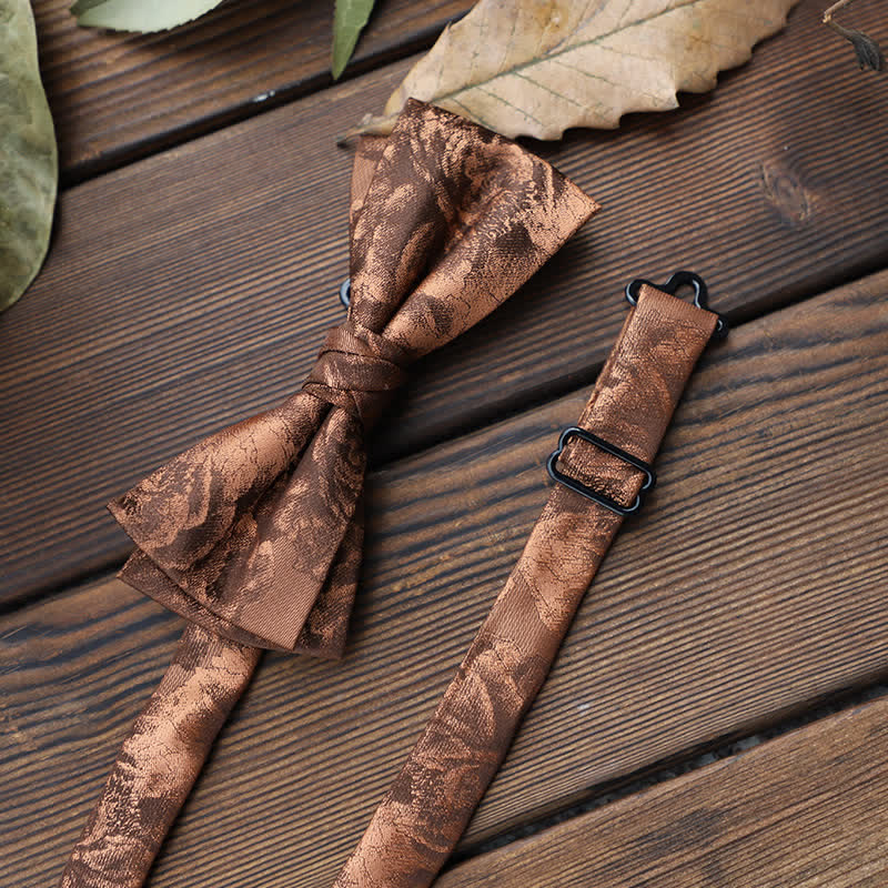 Men's British Striped Floral Bow Tie - Image 10