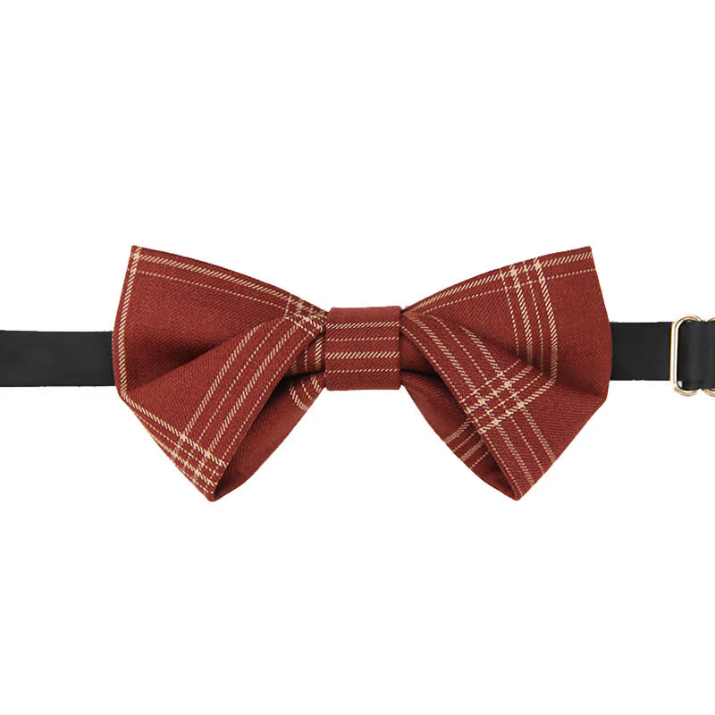 Men's British Style Classic Plaid Bow Tie - Image 6