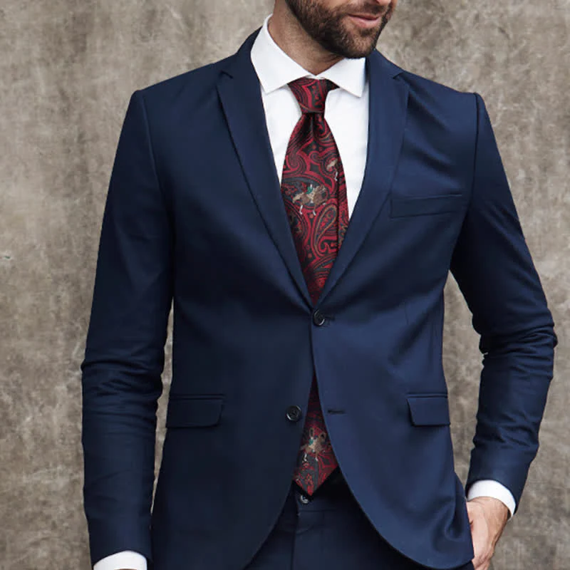 Men's Burgundy Horse Riding Paisley Necktie - Image 2