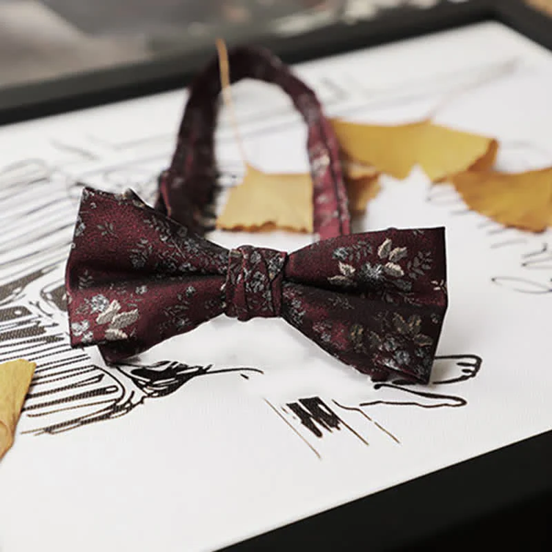 Men's Burgundy Series Gentleman Bow Tie - Image 12