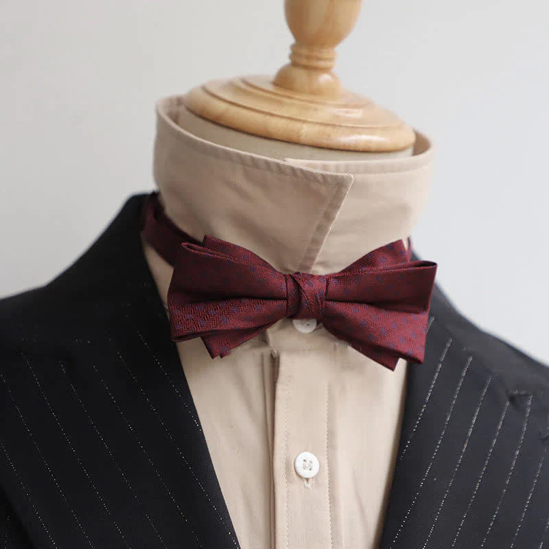 Men's Burgundy Series Gentleman Bow Tie - Image 15