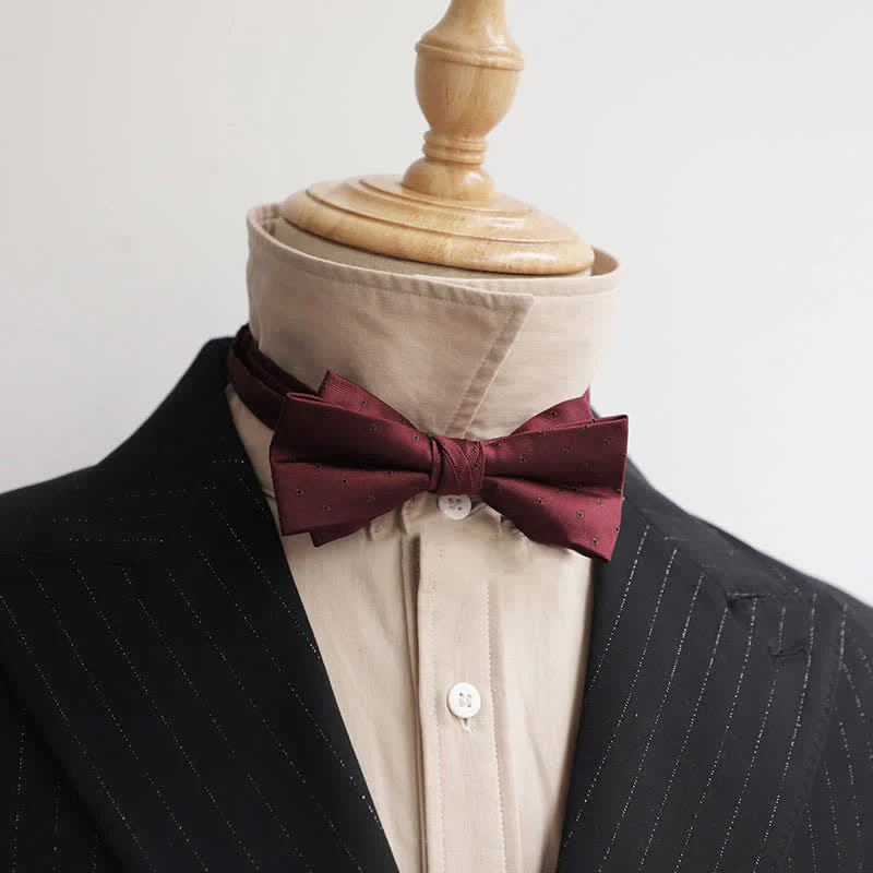 Men's Burgundy Series Gentleman Bow Tie - Image 17