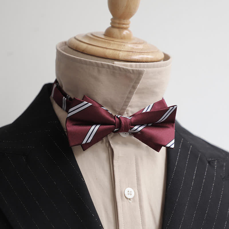 Men's Burgundy Series Gentleman Bow Tie - Image 23