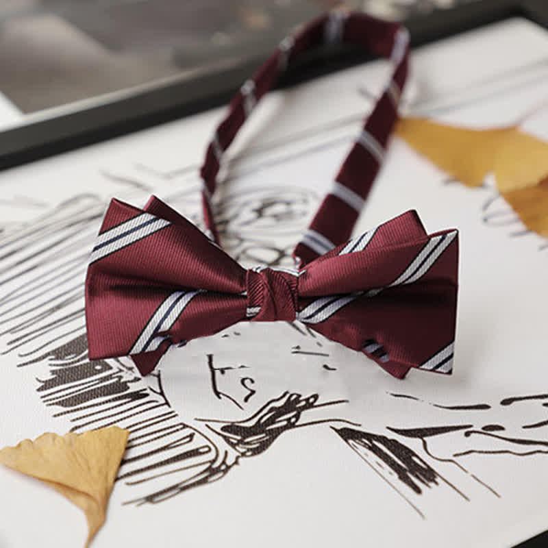 Men's Burgundy Series Gentleman Bow Tie - Image 24