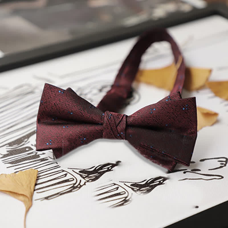 Men's Burgundy Series Gentleman Bow Tie - Image 6