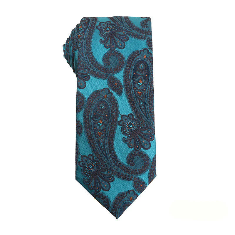 Men's Business Lake Blue Series Necktie - Image 4