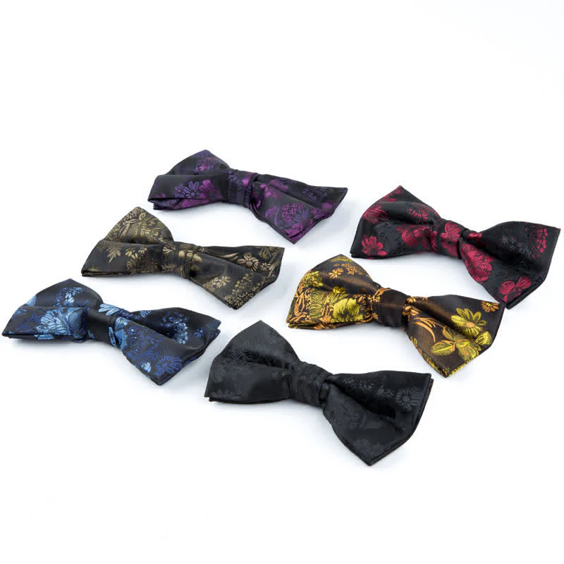 Men's Business Leisure Flower Pattern Wedding Bow Tie - Image 2