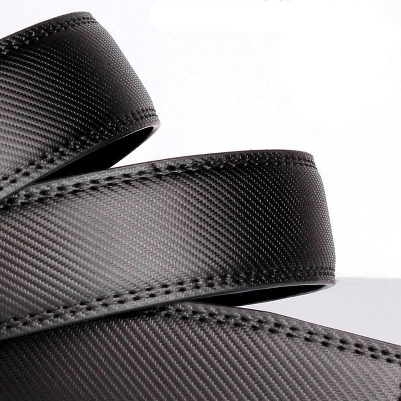 Men's Business Sliding Ratchet Geniune Leather Belt - Image 4