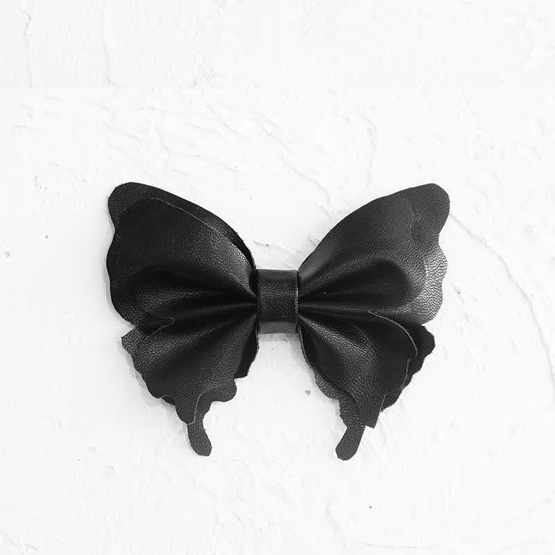 Men's Butterfly Vegetable-tanned Leather Bow Tie - Image 4