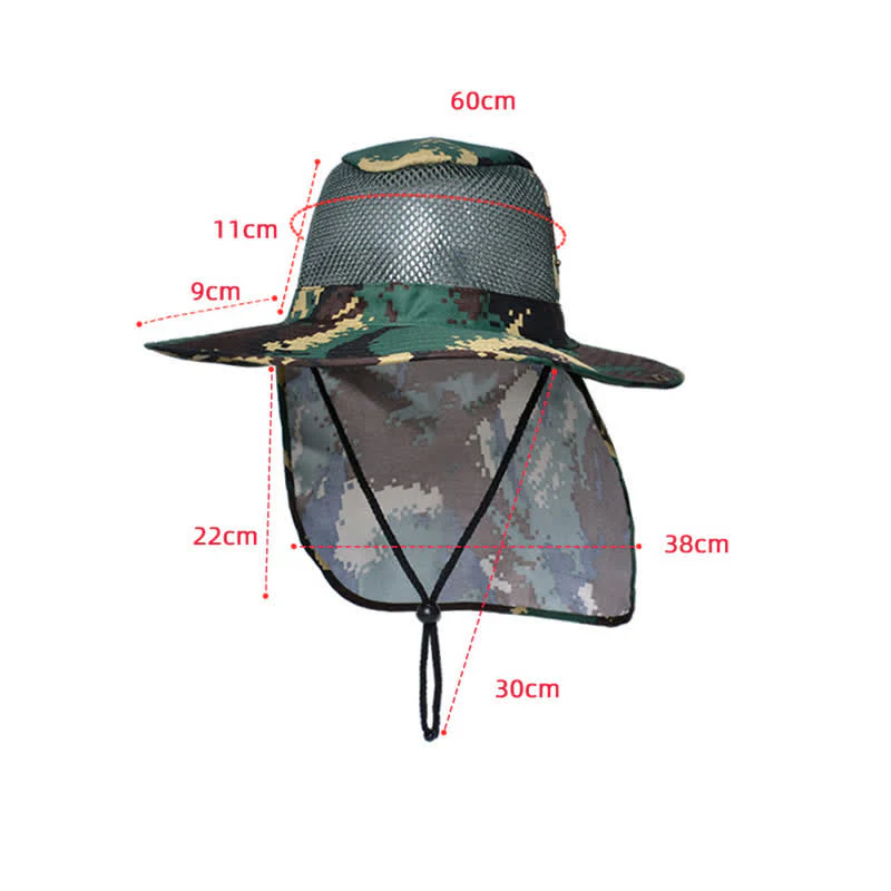 Men's Camouflage Sun Mesh Design Bucket Hat - Image 5