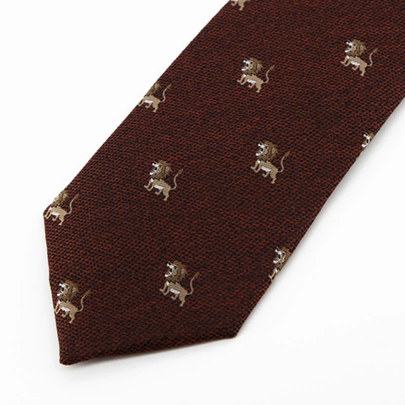 Men's Cartoon Animal Hunter Lion Necktie - Image 3