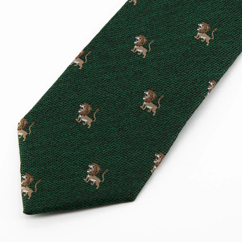 Men's Cartoon Animal Hunter Lion Necktie - Image 7