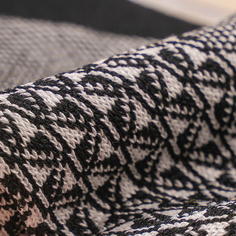 Men's Casual Black & White Mercerized Cotton Socks - Image 7