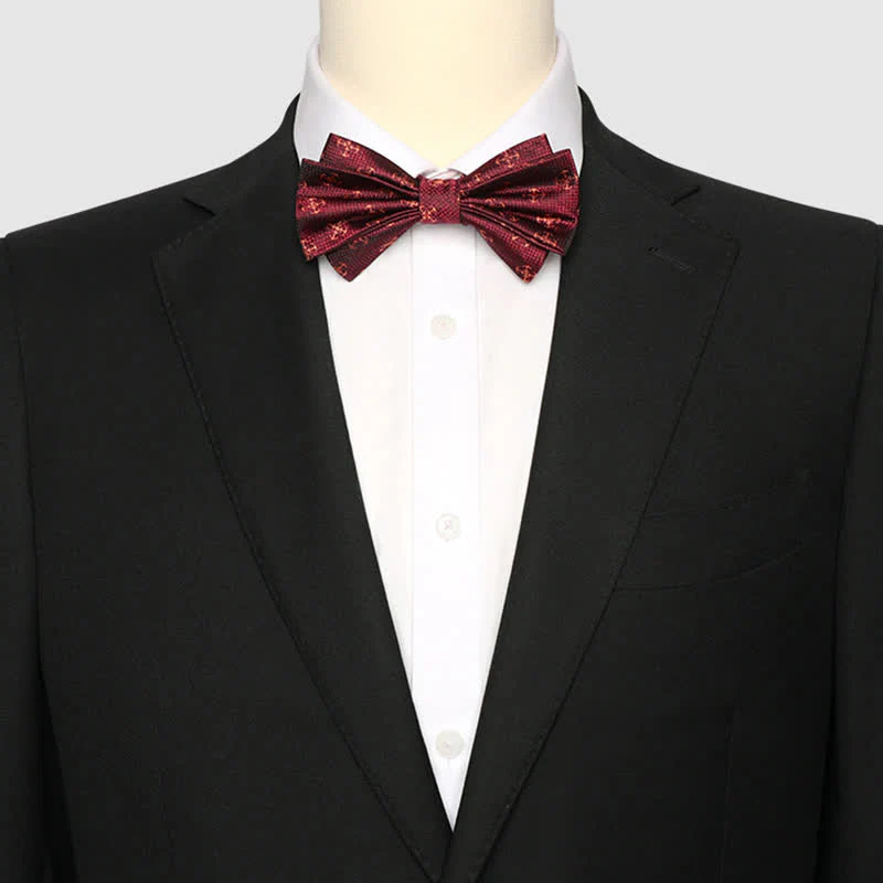 Men's Casual Burgundy Voyager Rudder Bow Tie - Image 2