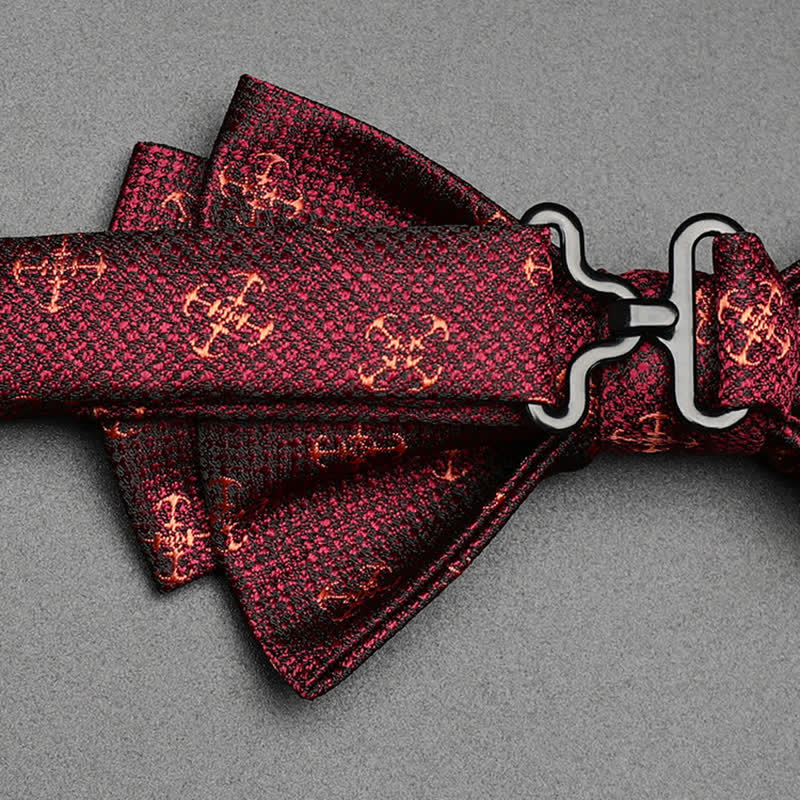 Men's Casual Burgundy Voyager Rudder Bow Tie - Image 5
