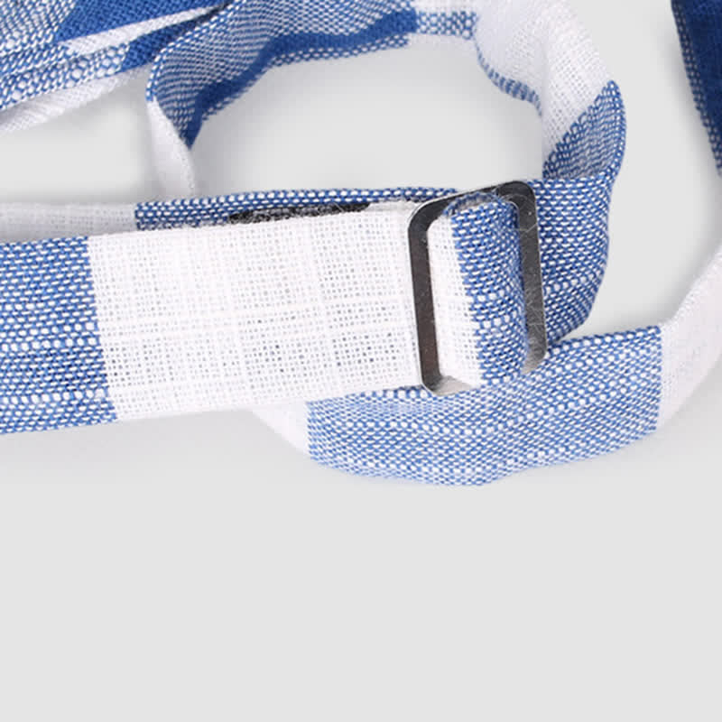 Men's Casual Classic Checked Striped Cotton Bow Tie - Image 7
