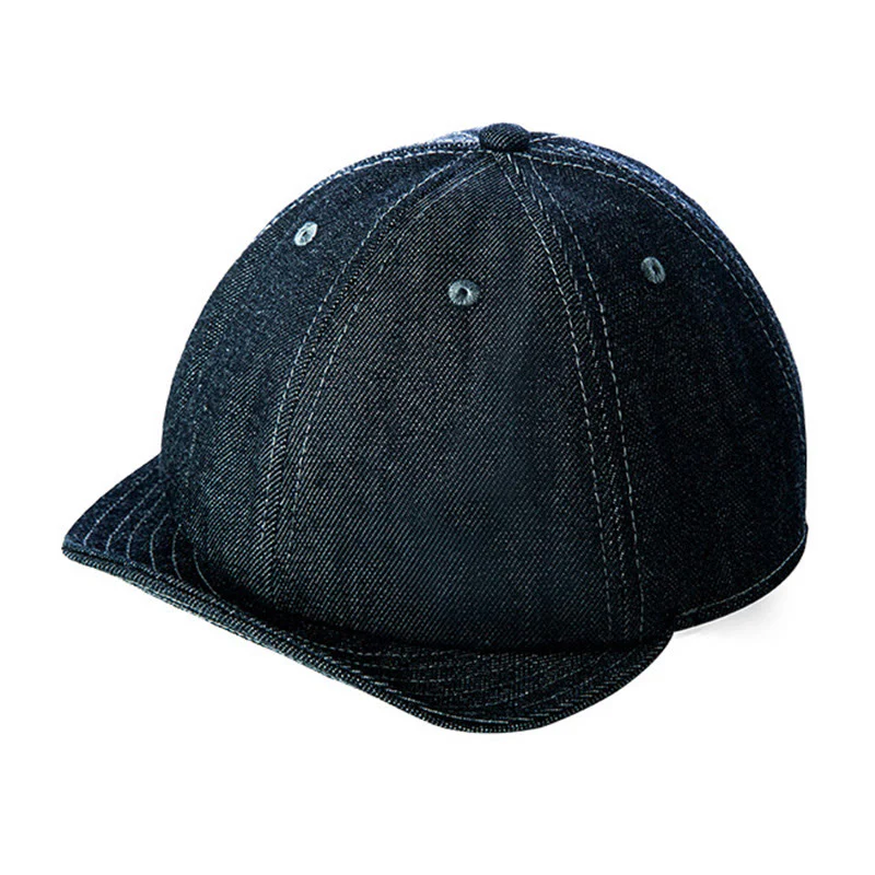 Men's Casual Denim Short Brim Octagonal Newsboy Beret Cap