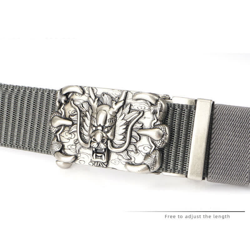 Men's Casual Dragon Decor Nylon Belt - Image 5