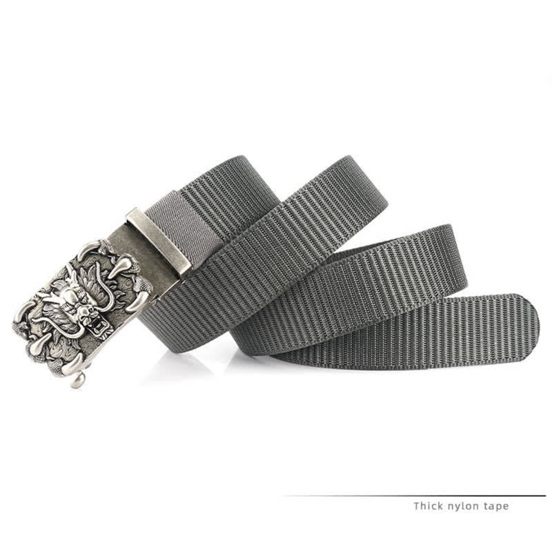 Men's Casual Dragon Decor Nylon Belt - Image 7