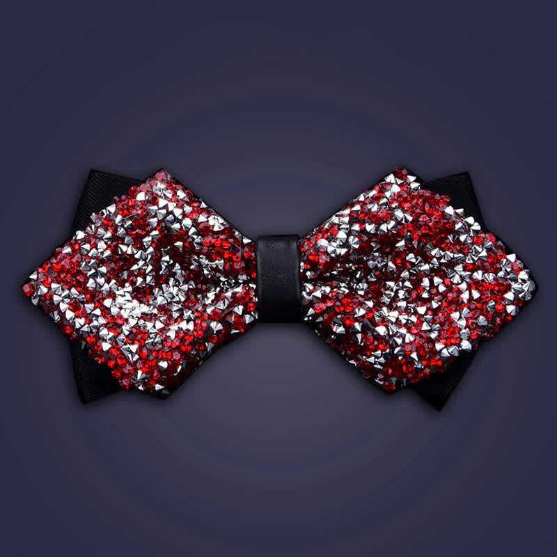 Men's Casual Fashion Crystal Rhinestone Bow Tie - Image 10