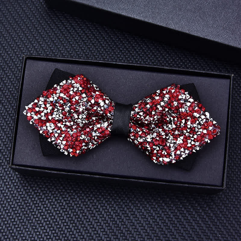 Men's Casual Fashion Crystal Rhinestone Bow Tie - Image 11
