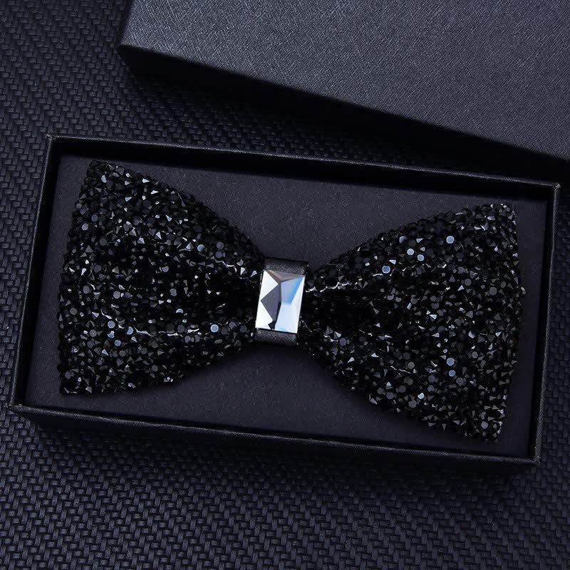 Men's Casual Fashion Crystal Rhinestone Bow Tie - Image 13