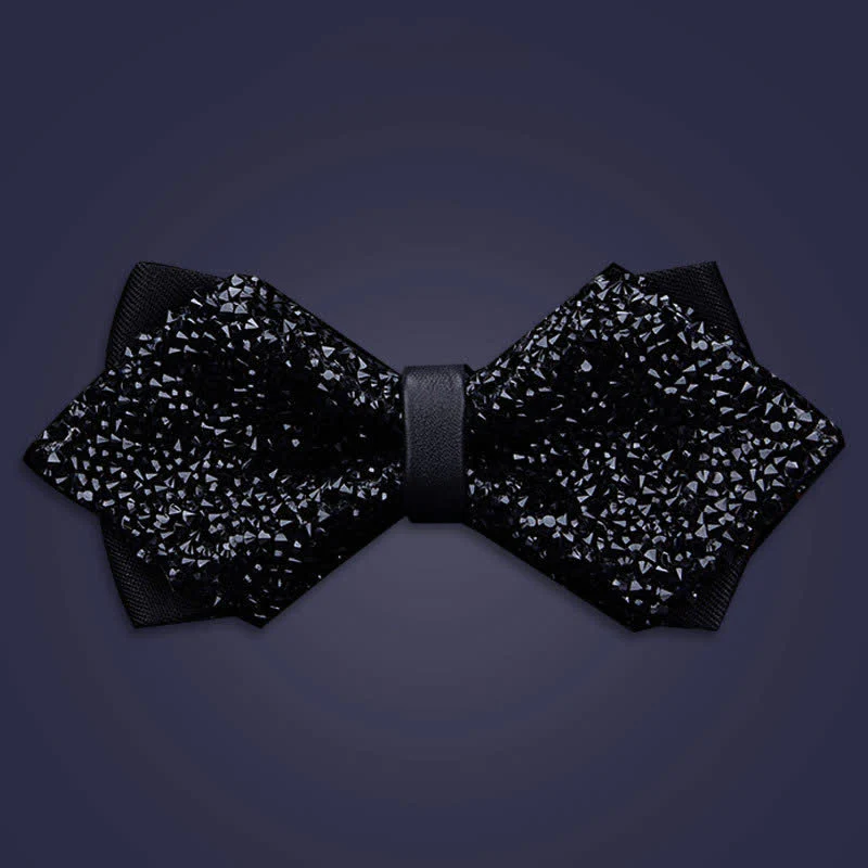 Men's Casual Fashion Crystal Rhinestone Bow Tie - Image 14