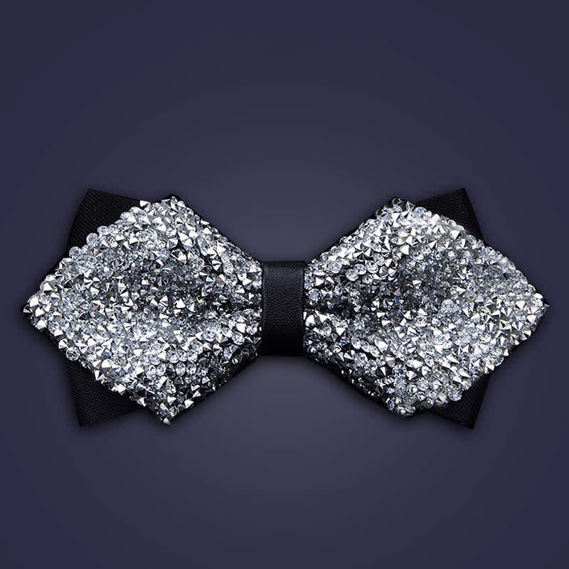 Men's Casual Fashion Crystal Rhinestone Bow Tie - Image 4