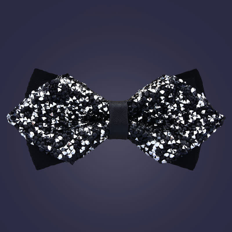 Men's Casual Fashion Crystal Rhinestone Bow Tie - Image 6