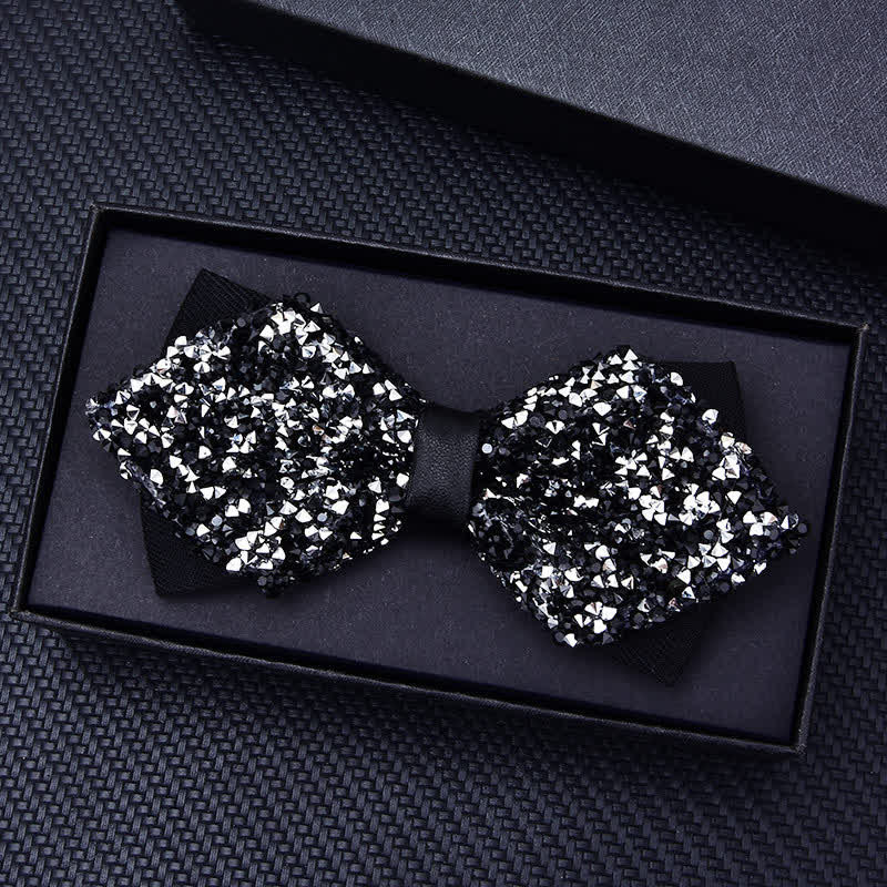 Men's Casual Fashion Crystal Rhinestone Bow Tie - Image 7