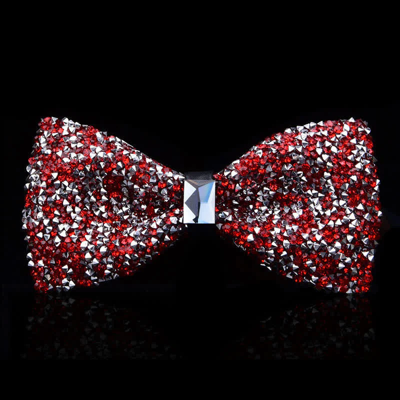 Men's Casual Fashion Crystal Rhinestone Bow Tie - Image 8