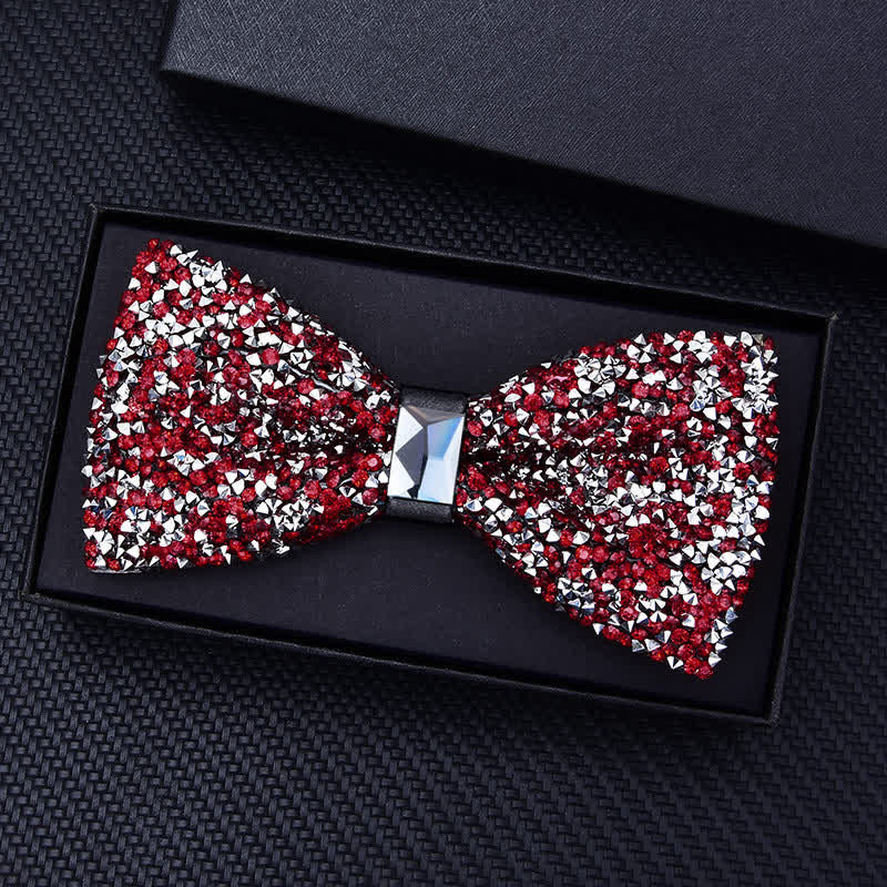 Men's Casual Fashion Crystal Rhinestone Bow Tie - Image 9