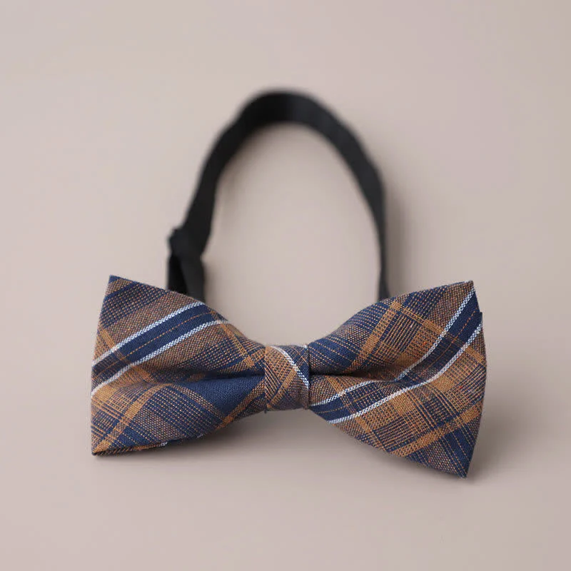 Men's Casual Formal Party Retro Plaid Bow Tie - Image 12