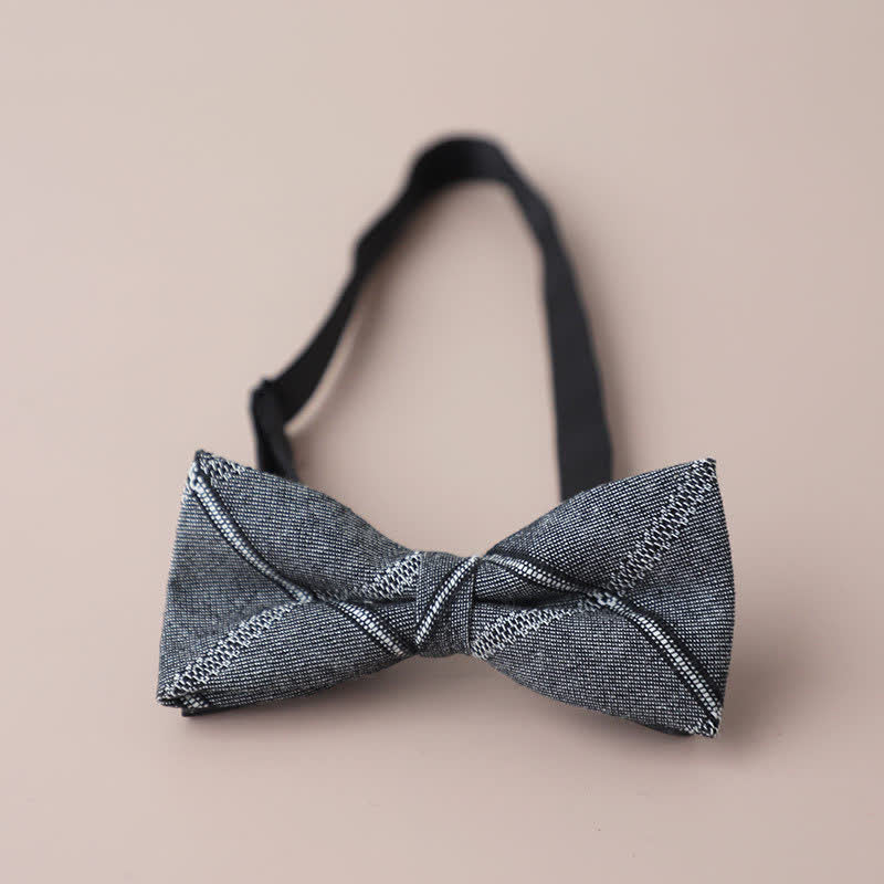 Men's Casual Formal Party Retro Plaid Bow Tie - Image 7