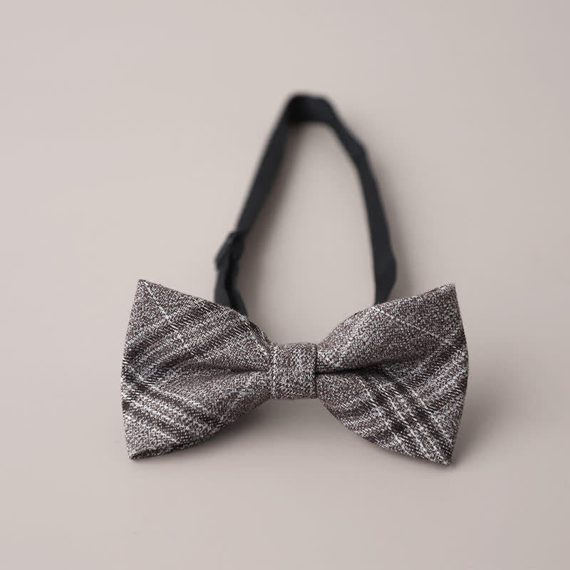 Men's Casual Formal Party Retro Plaid Bow Tie - Image 9