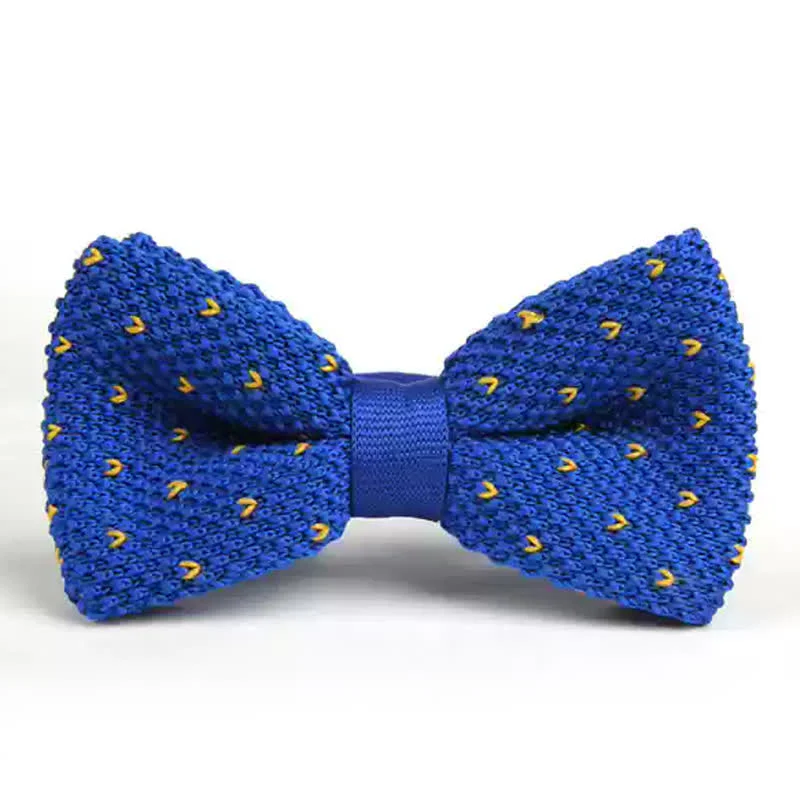 Men's Casual Herringbone Accents Knitted Bow Tie - Image 3