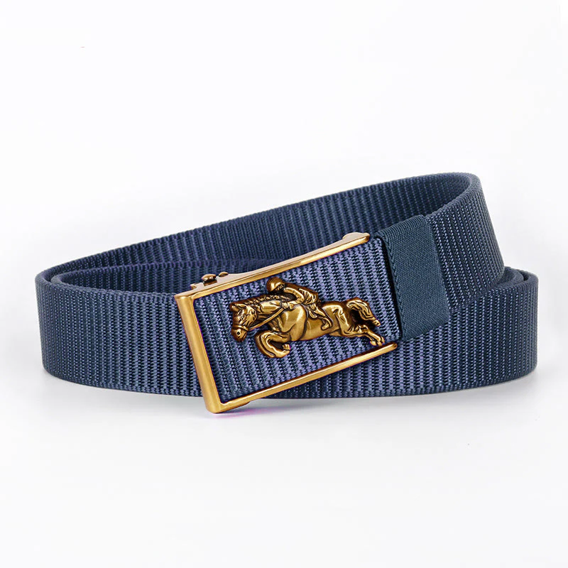 Men's Casual Horse Riding Automatic Buckle Nylon Belt - Image 12