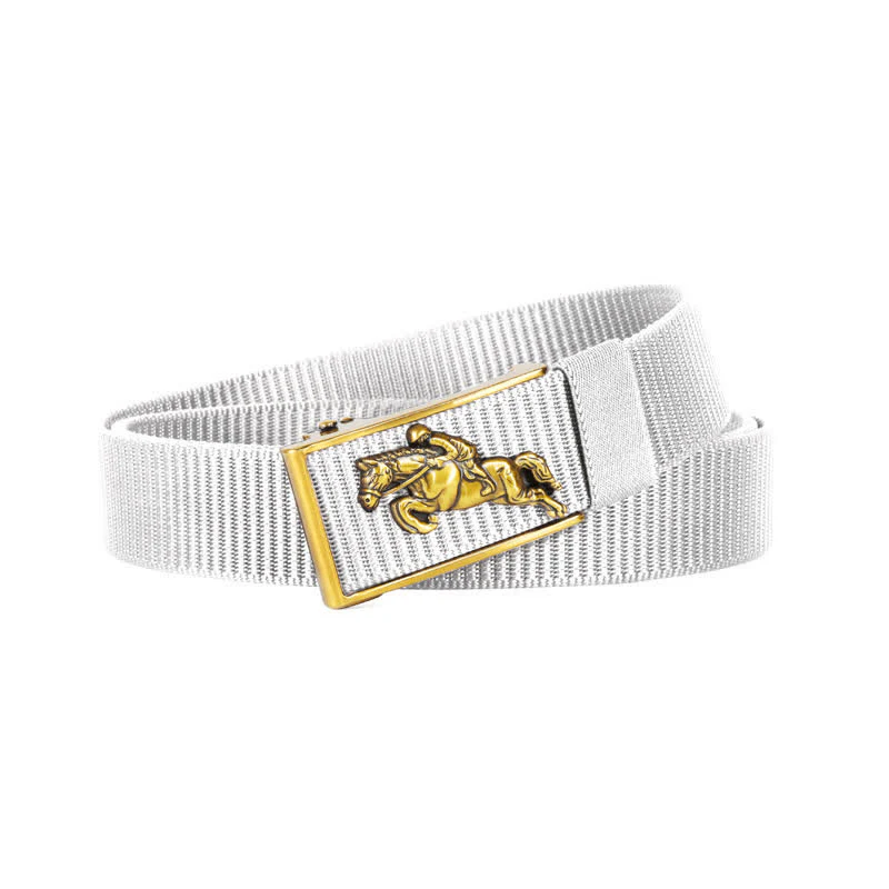 Men's Casual Horse Riding Automatic Buckle Nylon Belt - Image 14