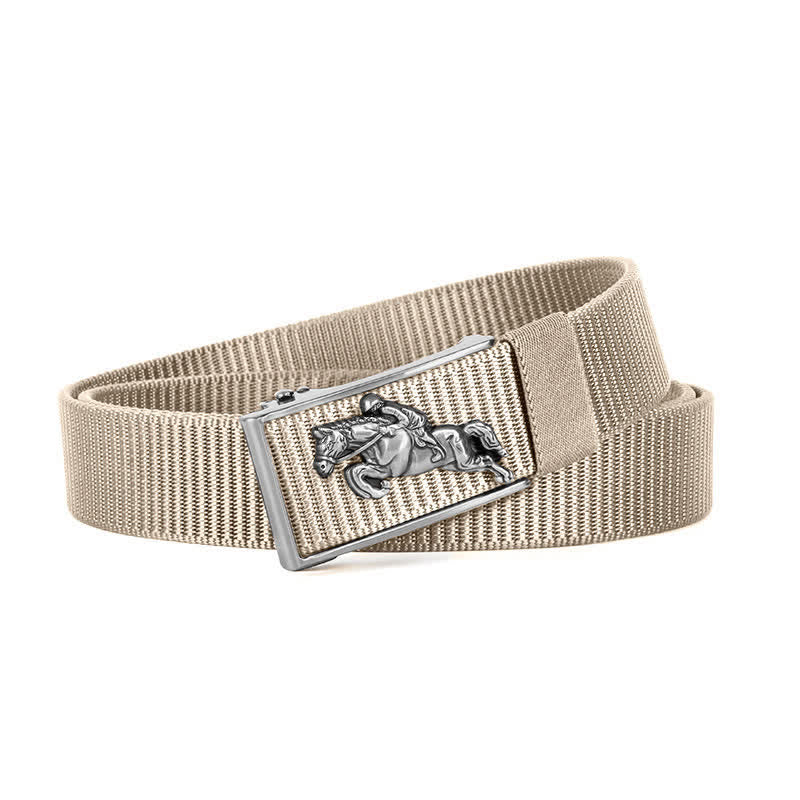 Men's Casual Horse Riding Automatic Buckle Nylon Belt - Image 17