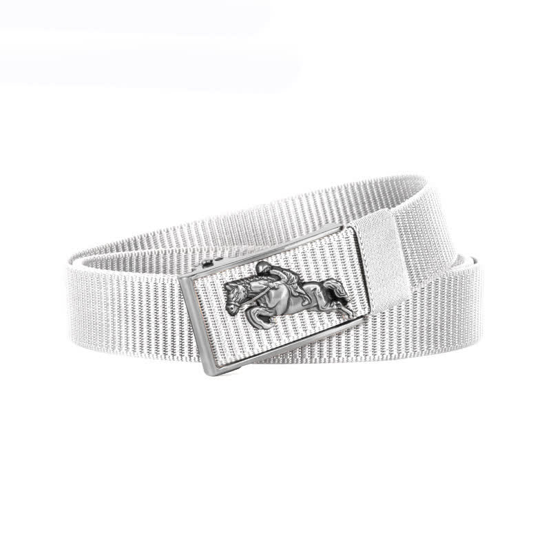 Men's Casual Horse Riding Automatic Buckle Nylon Belt - Image 23