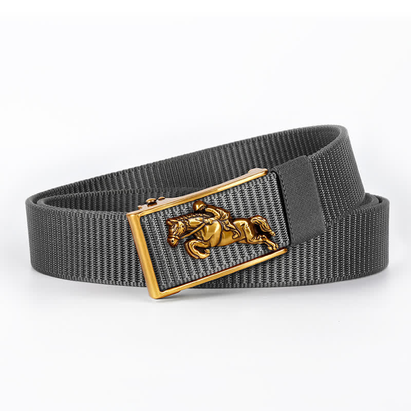 Men's Casual Horse Riding Automatic Buckle Nylon Belt - Image 7