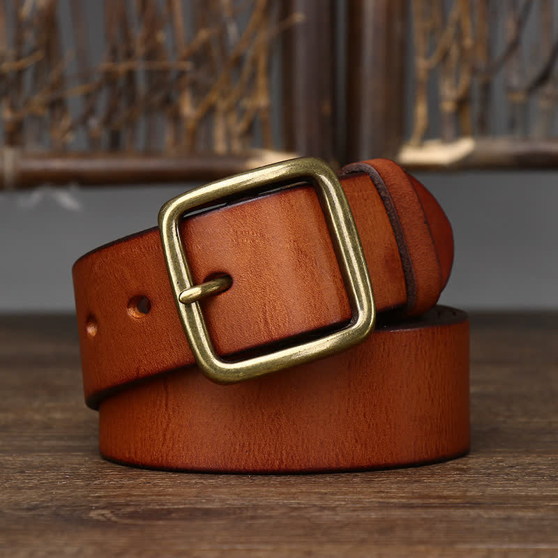 Men's Casual Jacket Soft Cowskin Leather Belt - Image 6