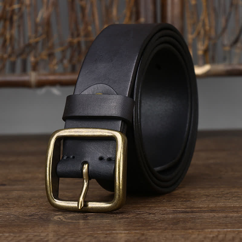 Men's Casual Jacket Soft Cowskin Leather Belt - Image 8