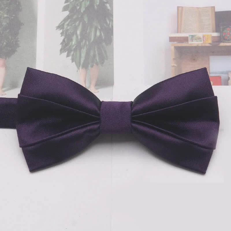 Men's Casual Simple Classic Solid Color Bow Tie - Image 11