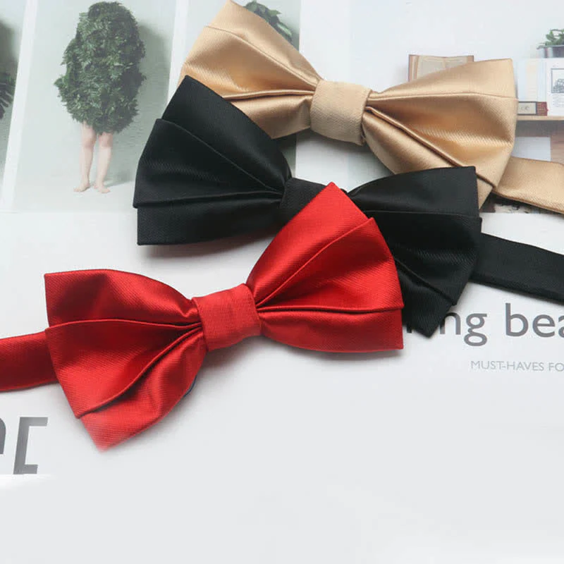 Men's Casual Simple Classic Solid Color Bow Tie - Image 2