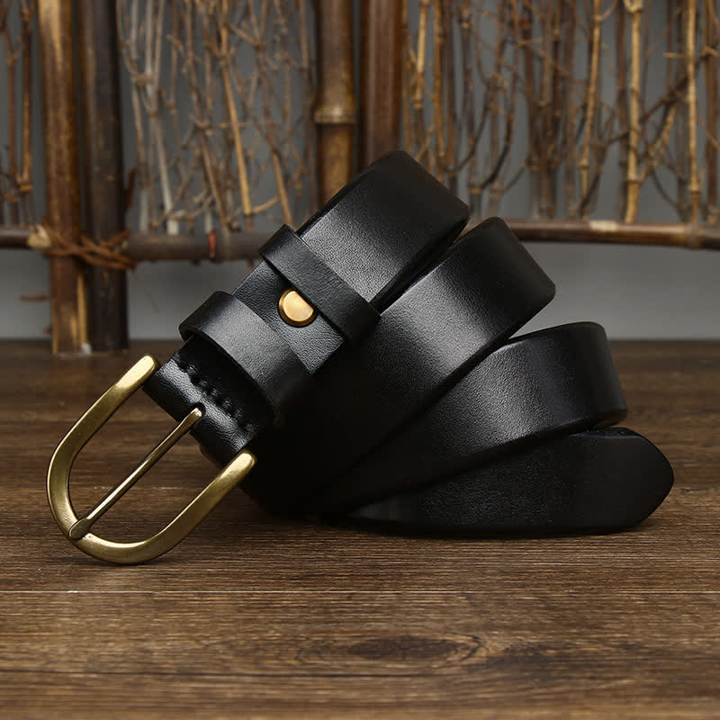 Men's Casual Smooth Glossy Leather Belt - Image 10