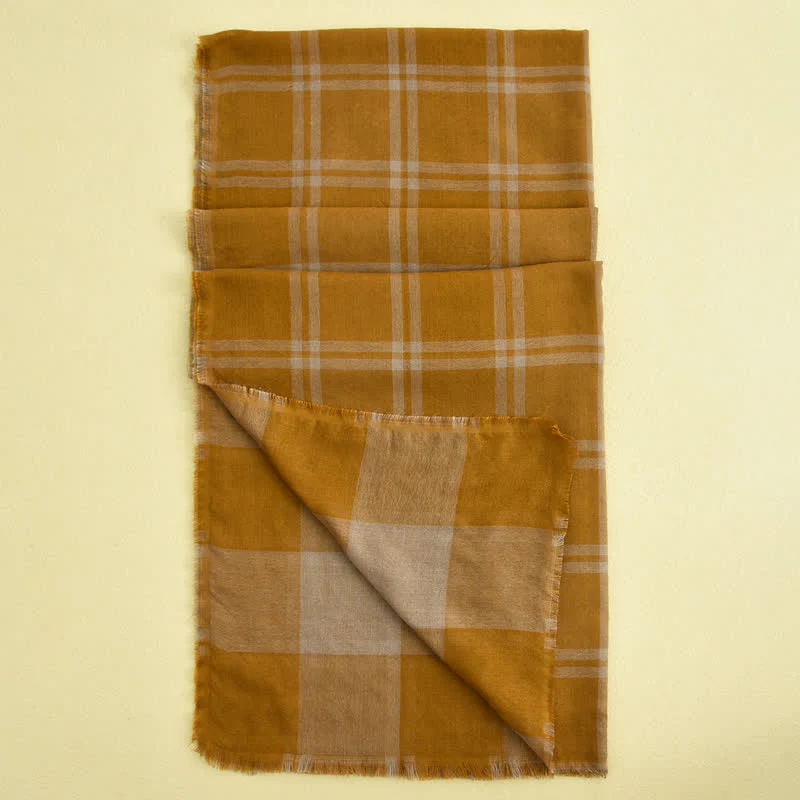 Men's Causal British Style Plaid Scarf - Image 12