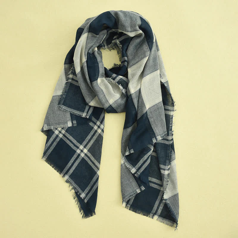 Men's Causal British Style Plaid Scarf - Image 2