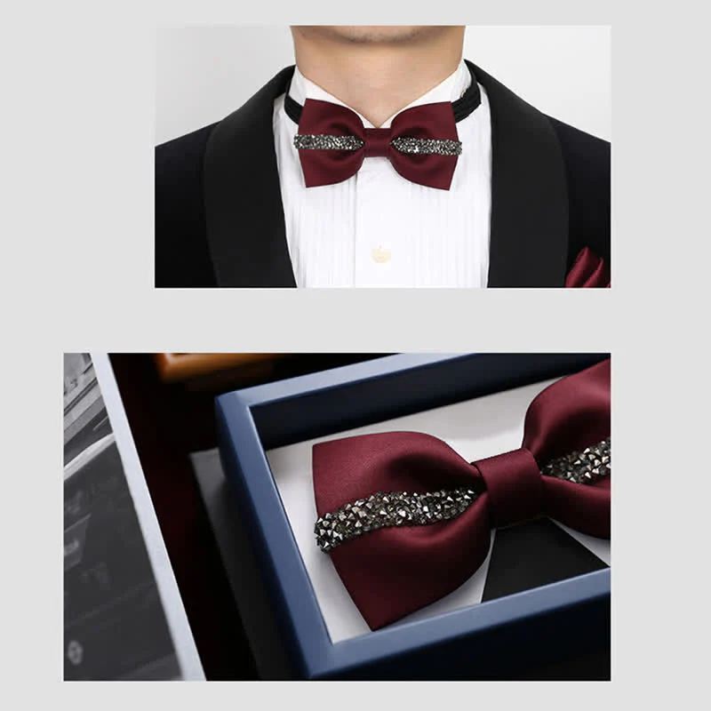 Men's Shining Chain Groom Bow Tie - Image 3