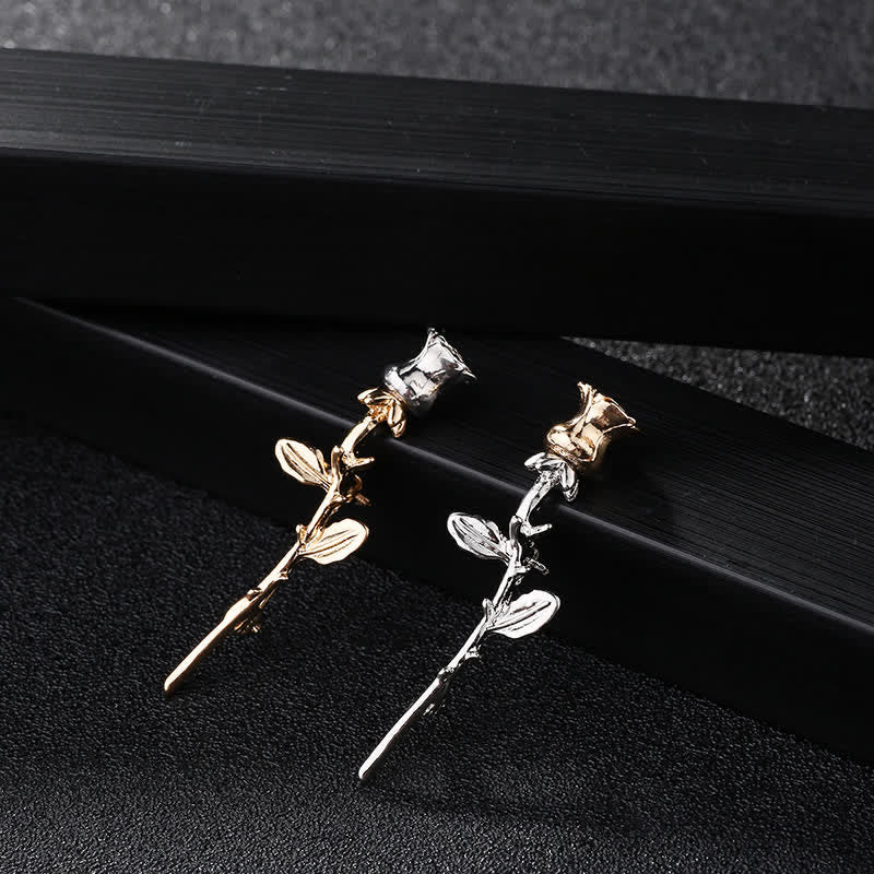 Men's Charming Rose Stem Brooch - Image 2